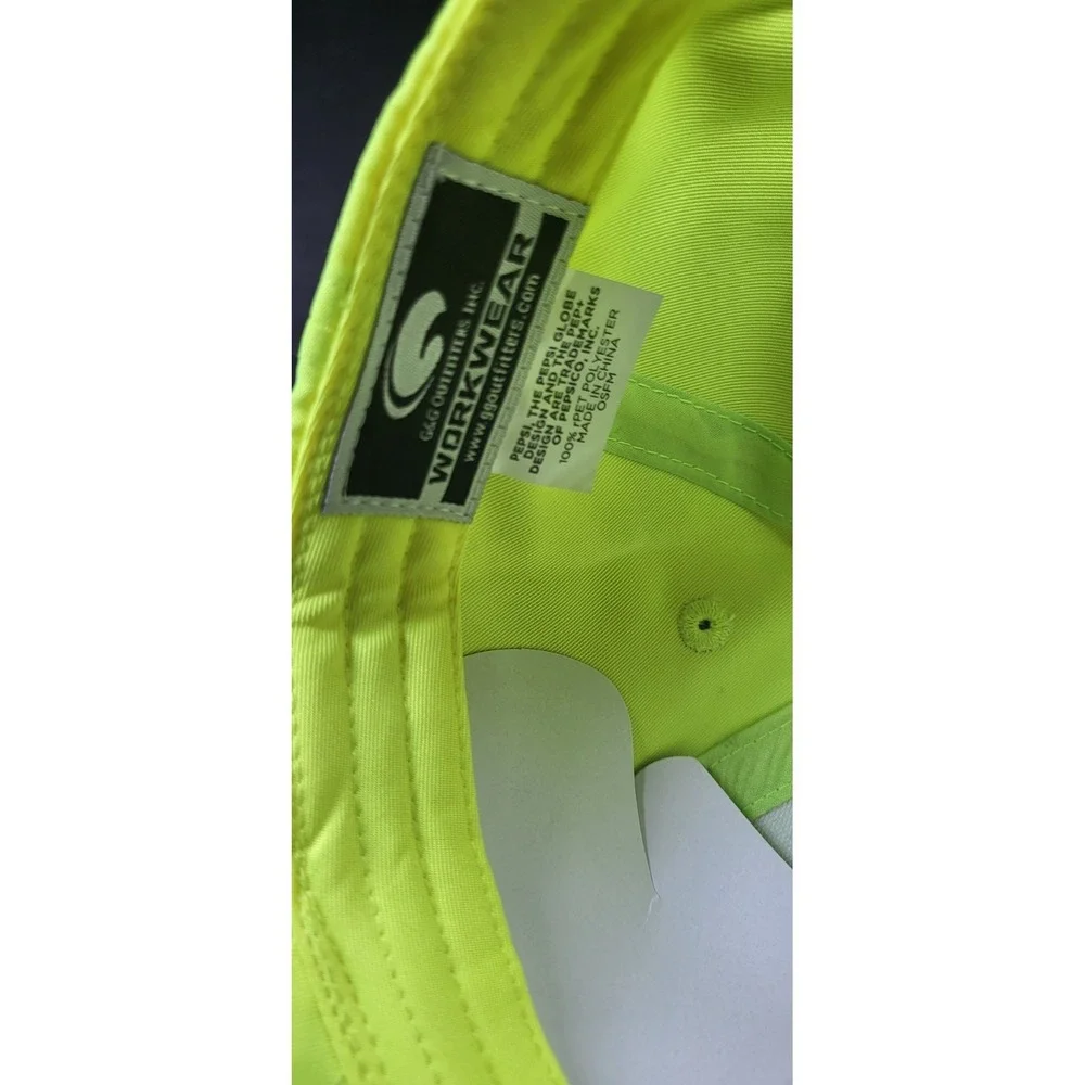 Pepsi Workwear Hat. #HA02 Yellow High Vis Comfortable Golf Hat